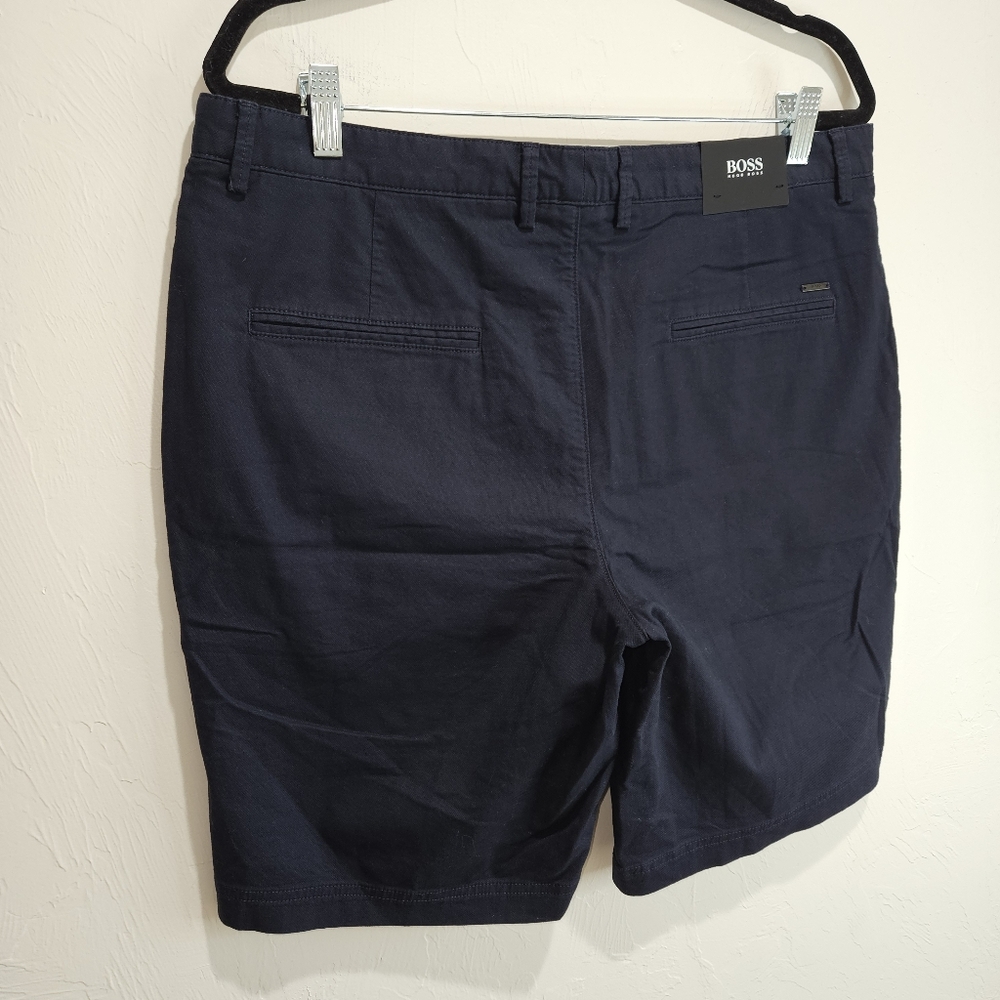 NWT! Hugo Boss Dark Blue Shorts Men's Size 36 R NEW $98 MSRP - Picture 9 of 16